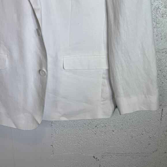 Bar III Men's Slim-Fit White 100% Linen Suit Jacket white 44R $360 - Picture 5 of 9